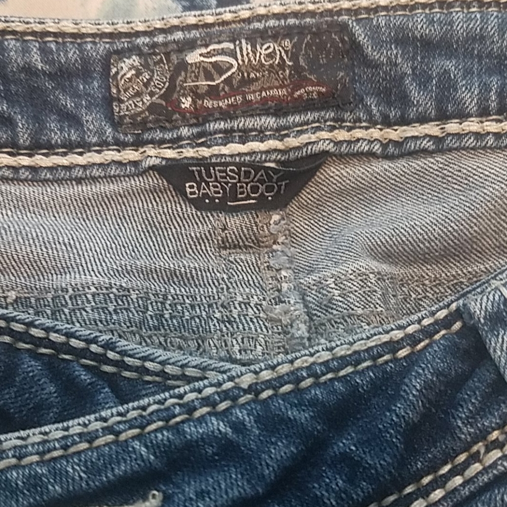 Womens Silver Jean's- Tuesday Baby Boot